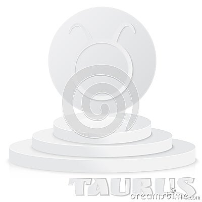 Paper Zodiac sign. Taurus - Astrological and Horoscope symbol on Vector Illustration