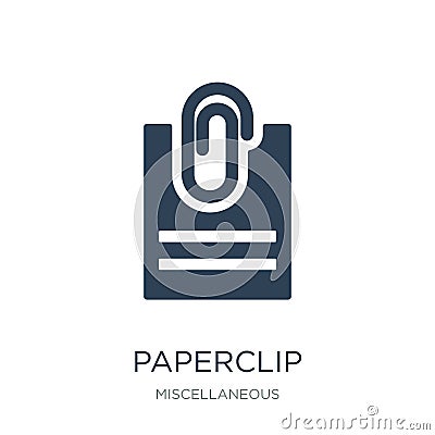 paperclip attachment icon in trendy design style. paperclip attachment icon isolated on white background. paperclip attachment Vector Illustration