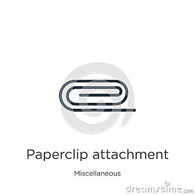 Paperclip attachment icon vector. Trendy flat paperclip attachment icon from miscellaneous collection isolated on white background Vector Illustration