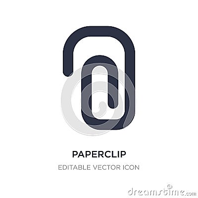 paperclip attachment icon on white background. Simple element illustration from Miscellaneous concept Vector Illustration