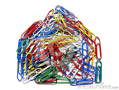 Paperclip House Stock Photo