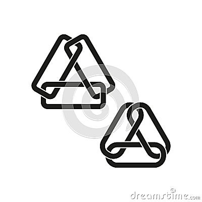 Paperclip icons set. Office stationery symbols. Vector illustration. EPS 10. Vector Illustration