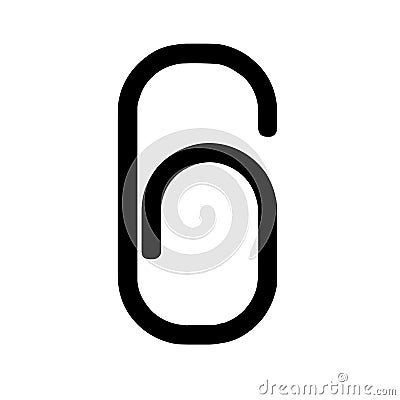 Paperclip, paper-clip, clamp, to attach paper sheet, paper holder, binder, fastener, staple, graphic, Vector Illustration