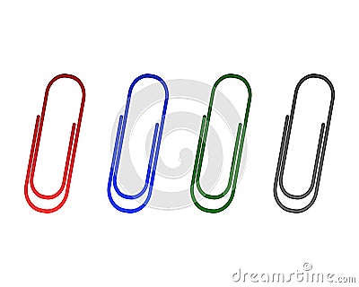 Paperclips isolated on white background Stock Photo