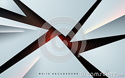 Papercut background. White polygon overlap layers Vector Illustration