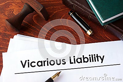 Papers with title Vicarious Liability. Stock Photo