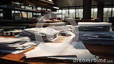 Paperwork information stacked business paper Stock Photo