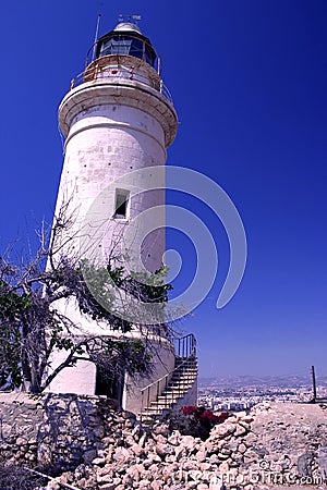 Paphos Lighthouse Stock Photo