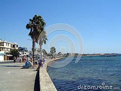 Paphos Promenade Cyprus Stock Photo