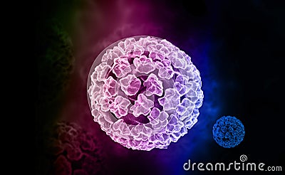 papilloma virus Cartoon Illustration