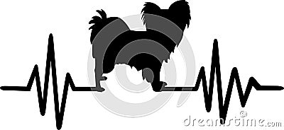 Papillon heartbeat frequence Vector Illustration