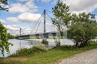 The Papineau-Leblanc Bridge was one of the first cable stayed spans in North America. Stock Photo