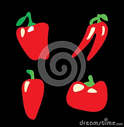 Paprika icon Vector Illustration