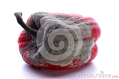 Paprika mouldy vegetable unhealthy to eat Stock Photo