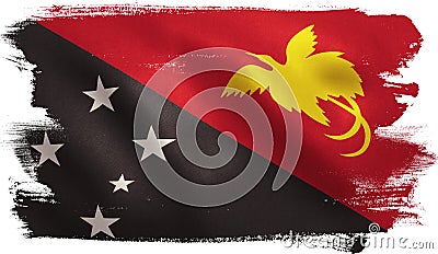 Papua New Guinea Flag Cartoon Illustration