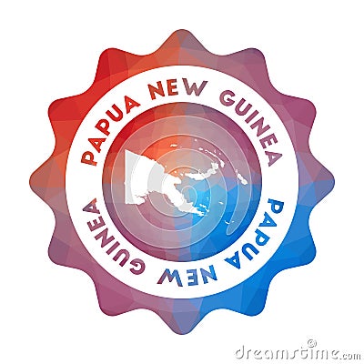 Papua New Guinea low poly logo. Vector Illustration