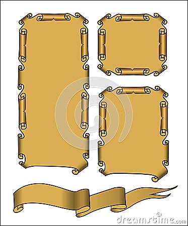 Old ancient scroll paper. Antique scroll. Vector Illustration