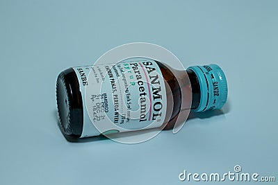 Paracetamol syrup bottle Editorial Stock Photo