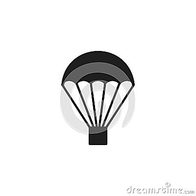 Parachute icon flat vector illustration Vector Illustration
