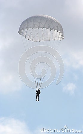 Parachute jump Stock Photo