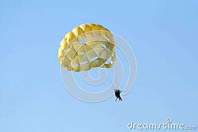 Parachute over the ocean Stock Photo