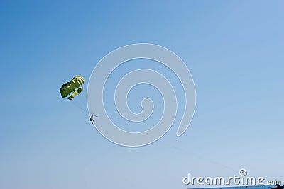 Parachute in the sea Stock Photo