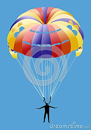 Parachute sport Vector Illustration