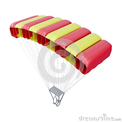 Parachute on white background. 3d render image Stock Photo