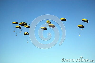 PARACHUTES Stock Photo