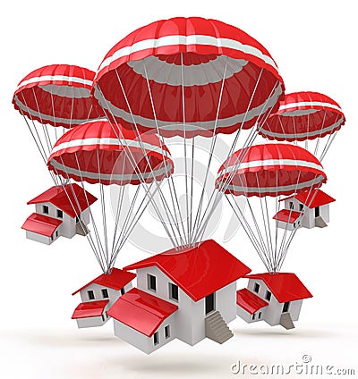 Parachutes estate Stock Photo