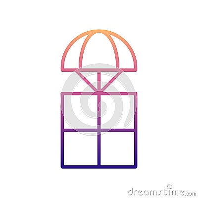 parachuting nolan icon. Simple thin line, outline vector of Drones icons for ui and ux, website or mobile application Stock Photo