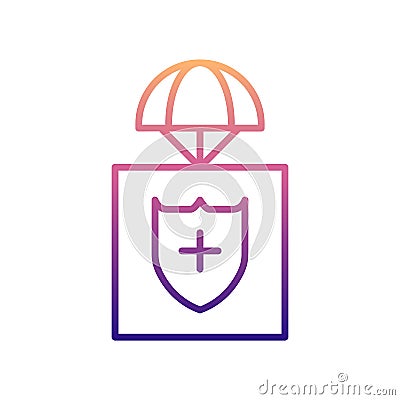 parachuting nolan icon. Simple thin line, outline vector of Drones icons for ui and ux, website or mobile application Stock Photo