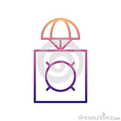parachuting nolan icon. Simple thin line, outline vector of Drones icons for ui and ux, website or mobile application Stock Photo