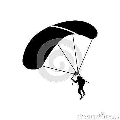 parachuting or paragliding icon, vector illustration symbol design Vector Illustration