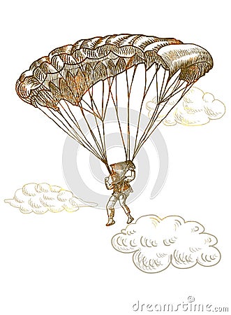 Parachutist Vector Illustration
