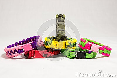 Paracord bracelet 12 Stock Photo