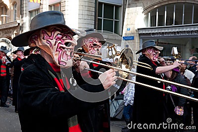 Parade, Carnival in Basel, Switzerland Editorial Stock Photo