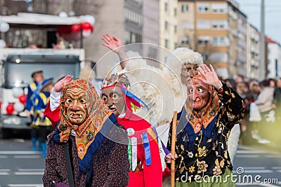 Parade-Fasching-german carnival-Nuremberg Editorial Stock Photo