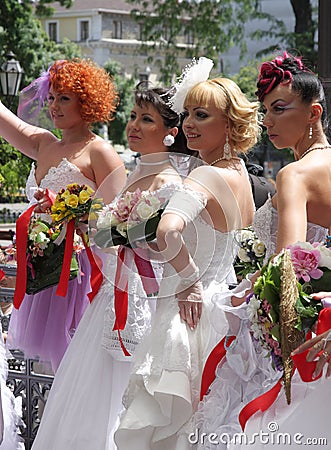 Parade of fiancees Editorial Stock Photo