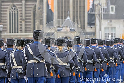 Parade For Halimah Yacob And Mohamed Abdullah Alhabshee And Entourage The Dam Square Amsterdam The Netherlands 21-11-2018 Editorial Stock Photo