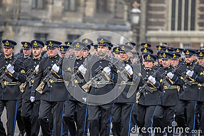 Parade For Halimah Yacob And Mohamed Abdullah Alhabshee And Entourage The Dam Square Amsterdam The Netherlands 21-11-2018Parade Editorial Stock Photo