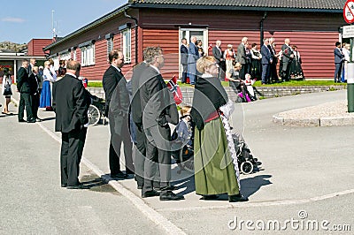 The parade meeting of the Norwegian constitution Editorial Stock Photo