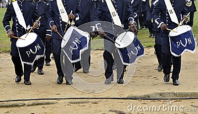PARADE OF POLICE BANDSMAN Editorial Stock Photo