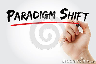 Paradigm Shift text with marker Stock Photo