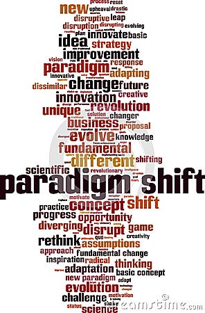 Paradigm shift word cloud Vector Illustration