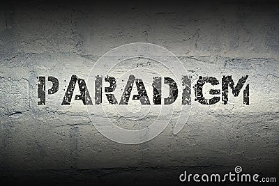 Paradigm word gr Stock Photo