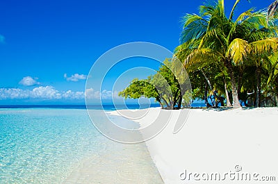 Paradise Beach on beautiful island Stock Photo