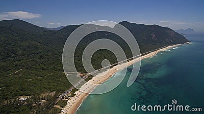 Paradise beach, beautiful beach, wonderful beaches around the world, Grumari beach, Rio de Janeiro, Brazil, South America Brazil Stock Photo