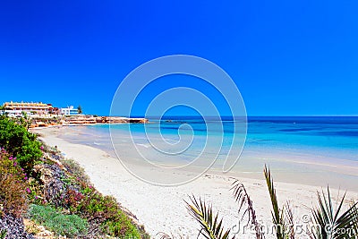 Paradise beach, the perfect place to relax by the sea with turquoise water Stock Photo