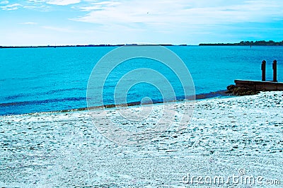 Paradise beach sea in cape coral florida Stock Photo